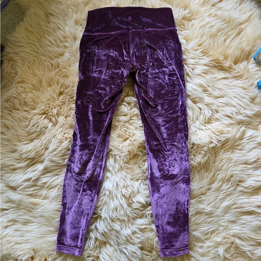 Lululemon Wunder Under Purple Velvet Special Edition Leggings Size 10
